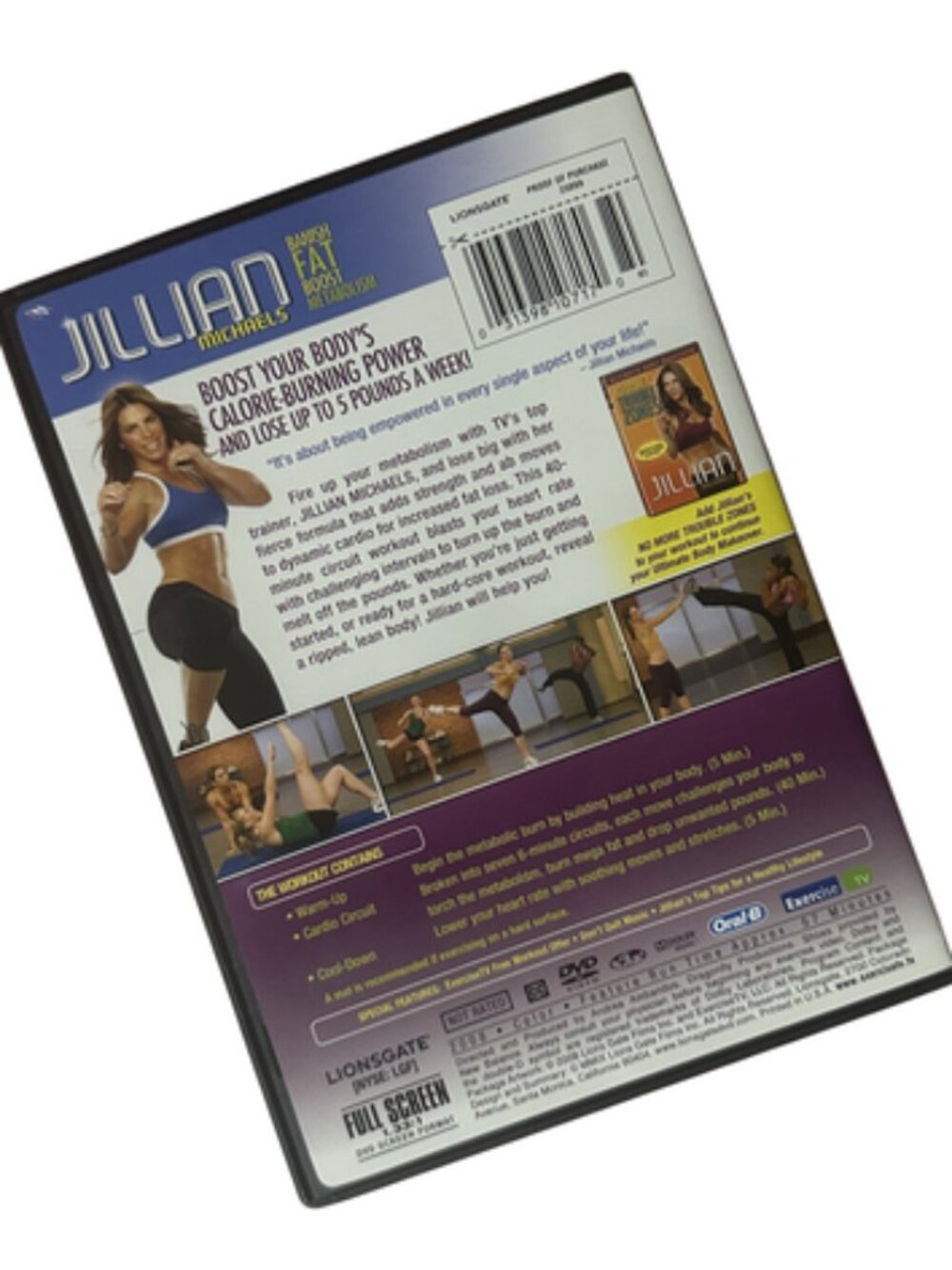 5$5 Jillian Michael's Banish Fat Boost Metabolism (Cardio) Workout DVD - Picture 3 of 3
